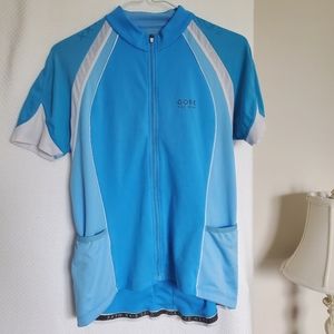 Gore Bike Wear Cycling Jersey Blue Women's Full zip pockets Size S
